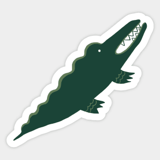 Crocodile Gator Green Reptile Cartoon Sticker